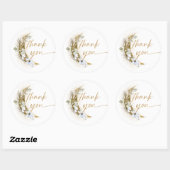 Sticker Rond Sur la Lune Boho Gold Dust & Nuds (Feuille)
