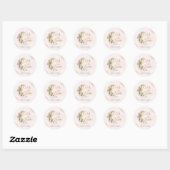 Sticker Rond Sur la Lune Boho Gold Dust & Nuds (Feuille)