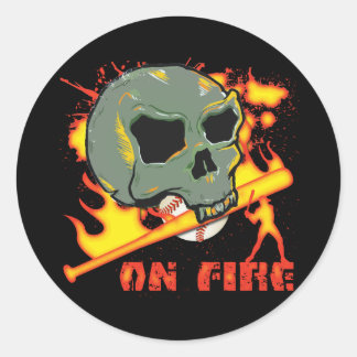 STICKER ROND SUR LE FEU