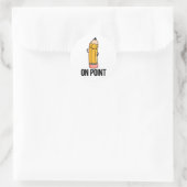 Sticker Rond Sur le jeu de crayon amusant Point (Sac)