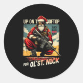 Sticker Rond Sur Le Toit Cliquez Sur Cliquez Sur Noël (Devant)
