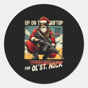 Sticker Rond Sur Le Toit Cliquez Sur Cliquez Sur Noël