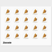 Sticker Rond Sur les ailes d'aigle (Feuille)
