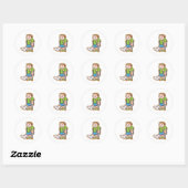 Sticker Rond Sur les cruches (Feuille)