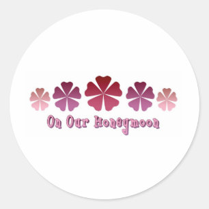 Sticker Rond Sur notre lune de miel