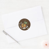 Sticker Rond Sur un roll Racoon (Enveloppe)