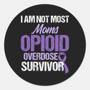 Sticker Rond Surdose de sensibilisation Guerrier Survivant 9