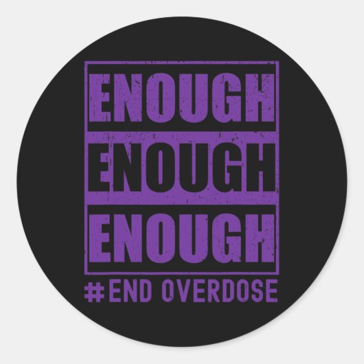Sticker Rond Surdose de sensibilisation suffisamment de surdose (Devant)