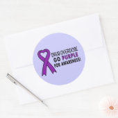 Sticker Rond Surdose médicamenteuse : Ruban de sensibilisation  (Enveloppe)