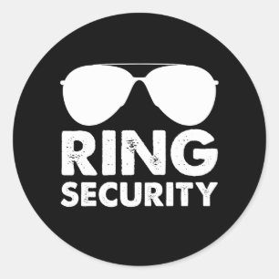 Sticker Rond Sûreté de la bague de la fête de mariage Bague de