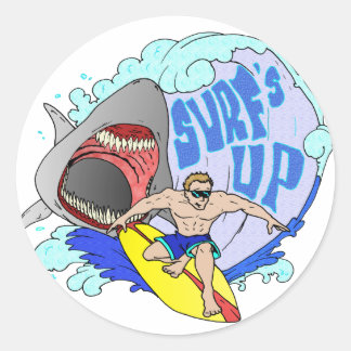 Sticker Rond Surf