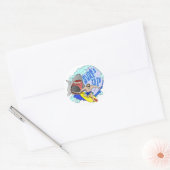 Sticker Rond Surf (Enveloppe)
