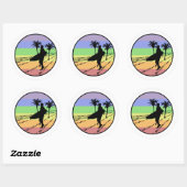 Sticker Rond Surf (Feuille)