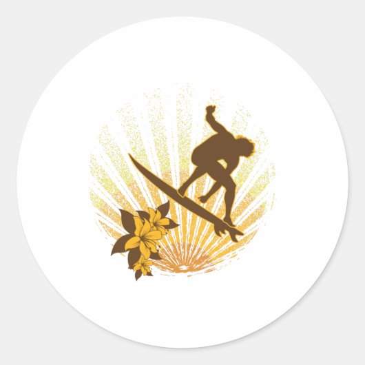 Sticker Rond Surf (Devant)