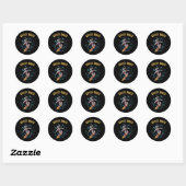Sticker Rond Surf Astronaut Spatial Surfer (Feuille)