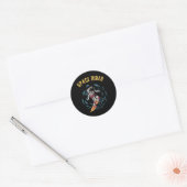 Sticker Rond Surf Astronaut Spatial Surfer (Enveloppe)