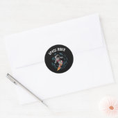 Sticker Rond Surf Astronaut Spatial Surfer (Enveloppe)