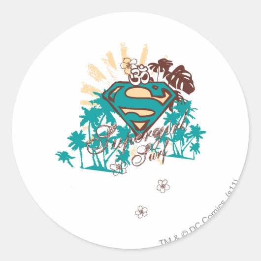 Sticker Rond Surf de Supergirl (Devant)