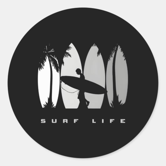 Sticker Rond Surf de surf (Devant)