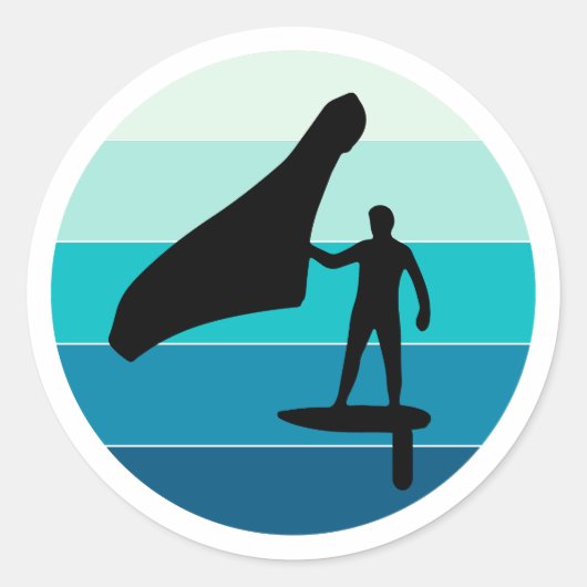Sticker Rond Surf de surf  de surf de l'aile (Devant)