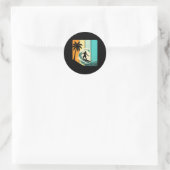 Sticker Rond Surf - Été de surf vintage (Sac)