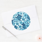Sticker Rond Surf Floral Hibiscus Motif (Enveloppe)