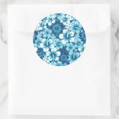 Sticker Rond Surf Floral Hibiscus Motif (Sac)