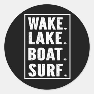 Sticker Rond Surf nautique de Wake Lake