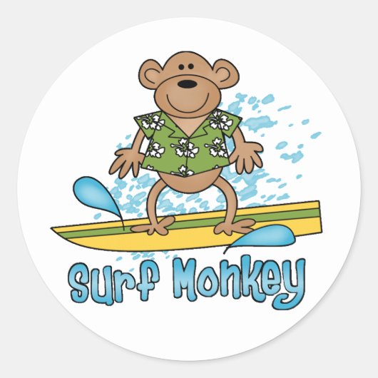 Sticker Rond Surf singe (Devant)