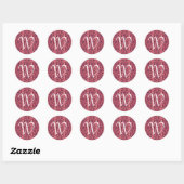 Sticker Rond Surface inclinée rose (Feuille)