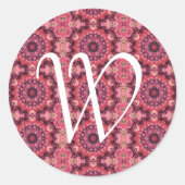 Sticker Rond Surface inclinée rose (Devant)
