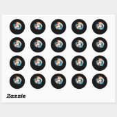 Sticker Rond Surfboarder Hawaii Wave Surf Surfboard Lover Be (Feuille)