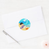 Sticker Rond Surfer (Enveloppe)