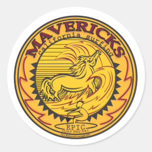 STICKER ROND SURFER DE LA CALIFORNIE DE FRANCS-TIREURS