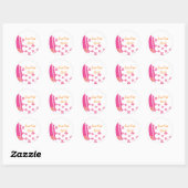 Sticker Rond Surfer Girl (Feuille)