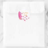 Sticker Rond Surfer Girl (Sac)