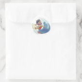 Sticker Rond surfeur hawaïen (Sac)