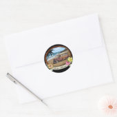 Sticker Rond Surfin' Hawaii (Enveloppe)