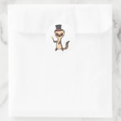 Sticker Rond Suricate Magicien (Sac)