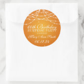 Sticker Rond Surprise Anniversaire Corde d'étoiles Orange (Sac)