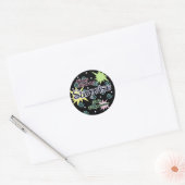 Sticker Rond Surprise ! Anniversaire de Confetti (Enveloppe)