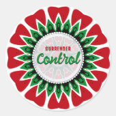 Sticker Rond Surrender Control Wise Word Reminder Words (Devant)