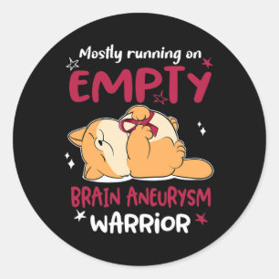 Sticker Rond Surtout Courir Sur Le Guerrier De L'Aneurysme Du C