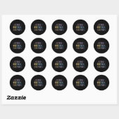 Sticker Rond Surveillance Active Comme Un Enseignement De Test (Feuille)
