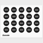 Sticker Rond Surveillance Active Comme Un Test D'Enseignant Drô (Feuille)