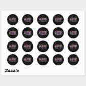 Sticker Rond Surveillance Comme Un Garçon Test Jour Enseignant (Feuille)