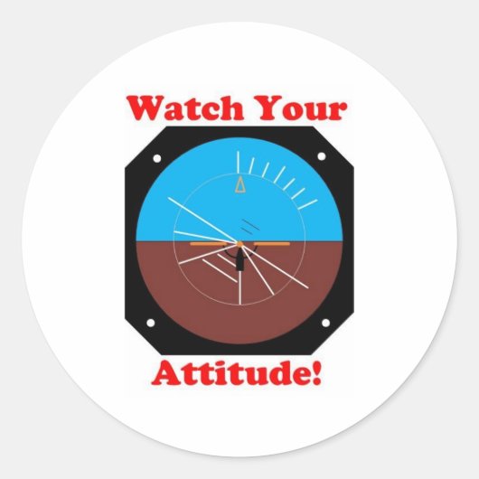 Sticker Rond SurveillezVotre Attitude (Devant)