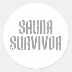 Sticker Rond Survivant 06 de sauna