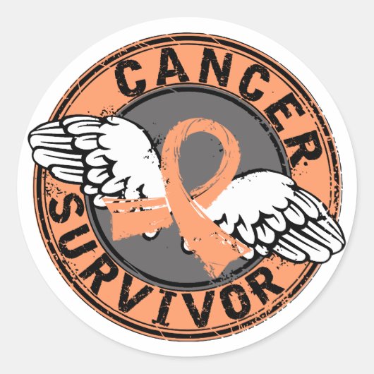 Sticker Rond Survivant 14 Cancer de l'estomac (Devant)