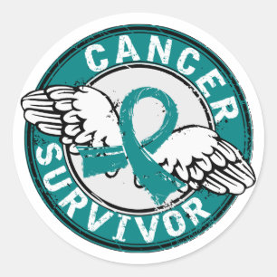 Sticker Rond Survivant 14 Cancer de l'ovaire